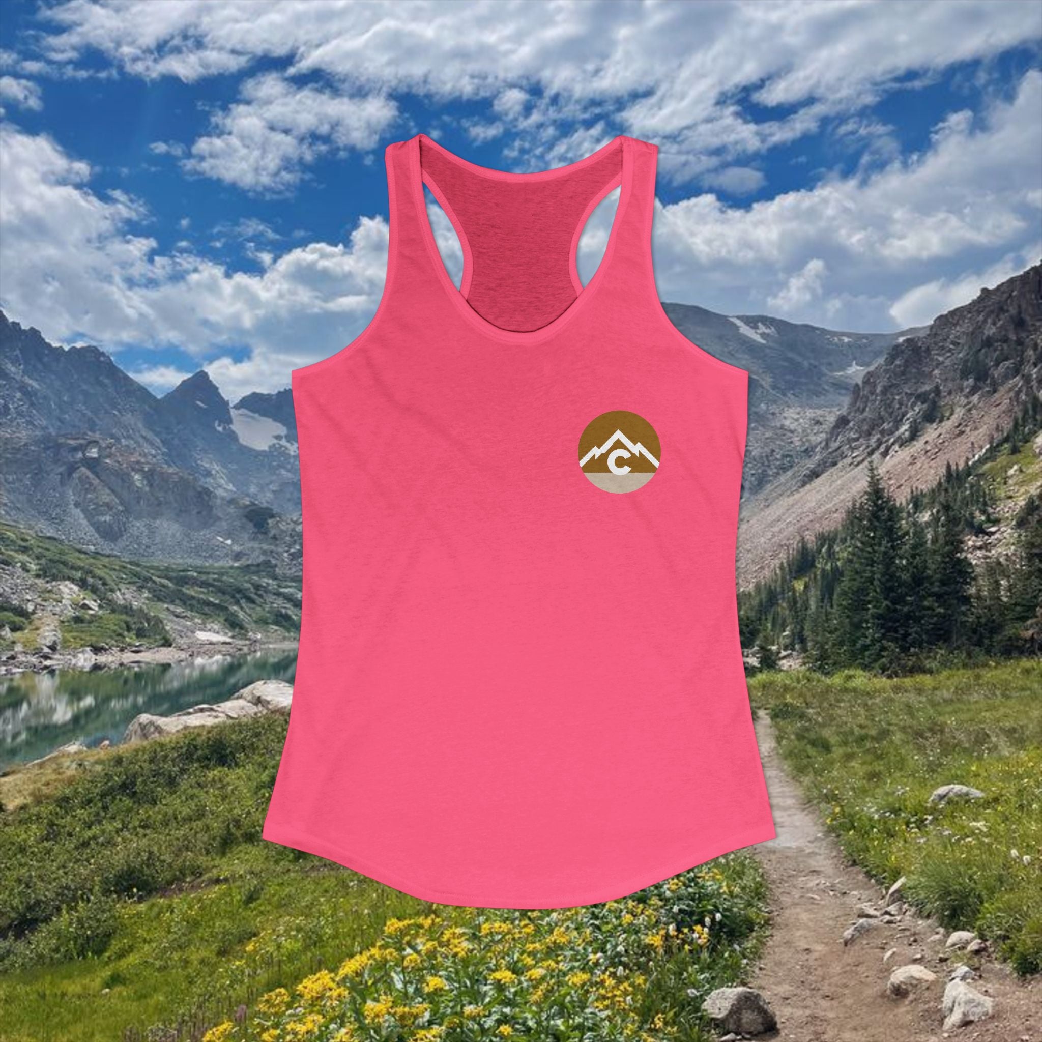 Modern F and B Gold Women's Ideal Racerback Tank