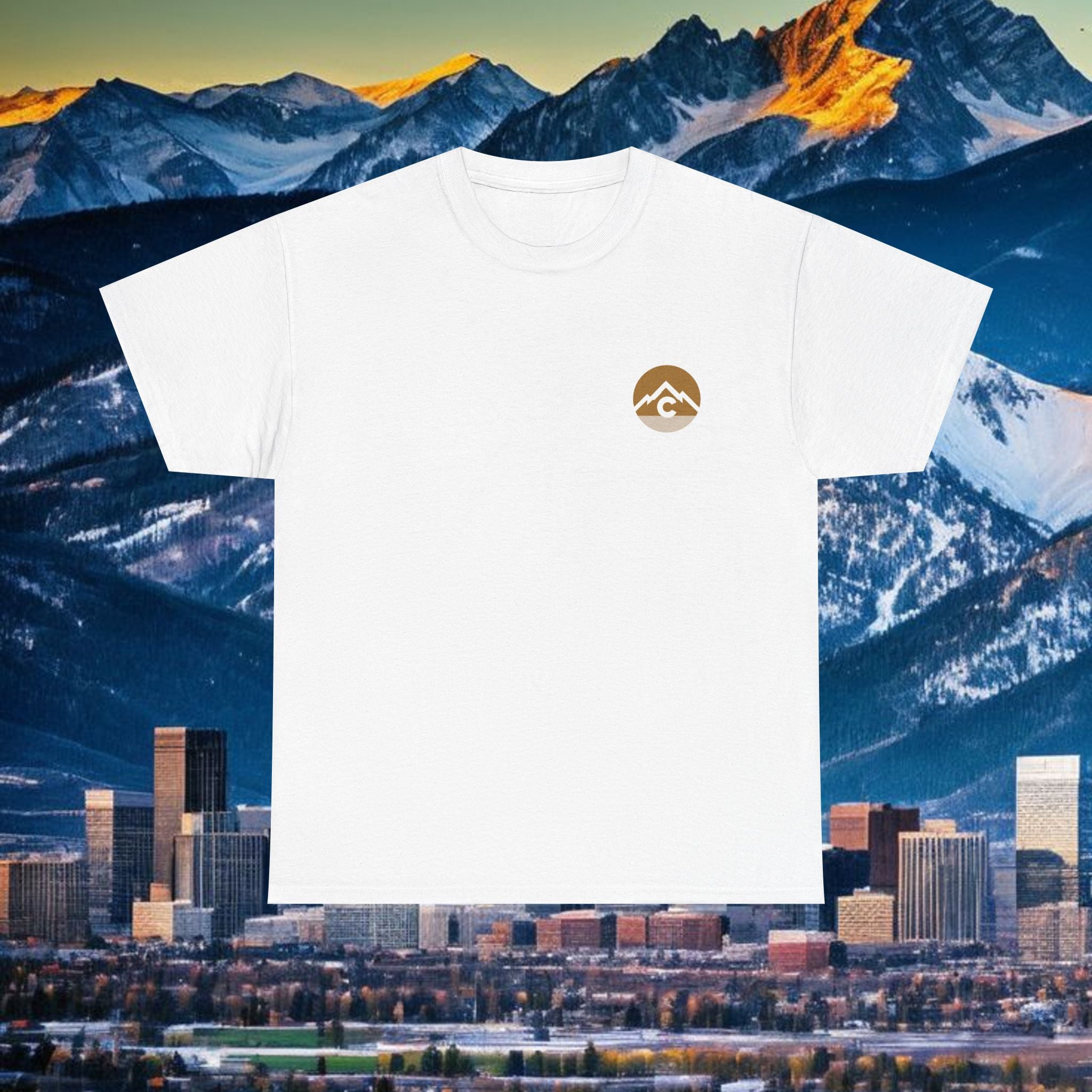Modern - Gold Logo Front and Back Design- T-Shirt