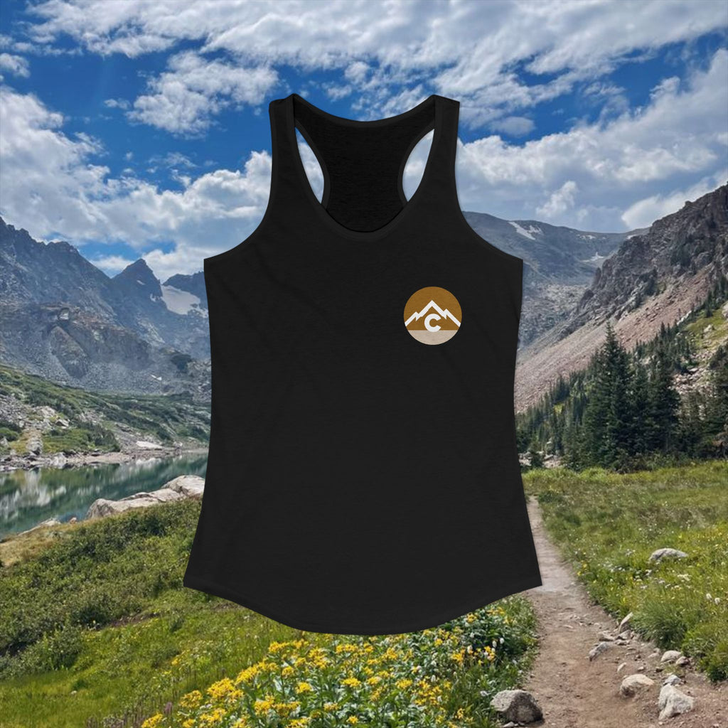 Modern F and B Gold Women's Ideal Racerback Tank