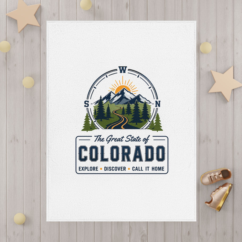 Toddler Blanket — Colorado State Logo Cozy Blanket for Kids | "The Great State of Colorado"