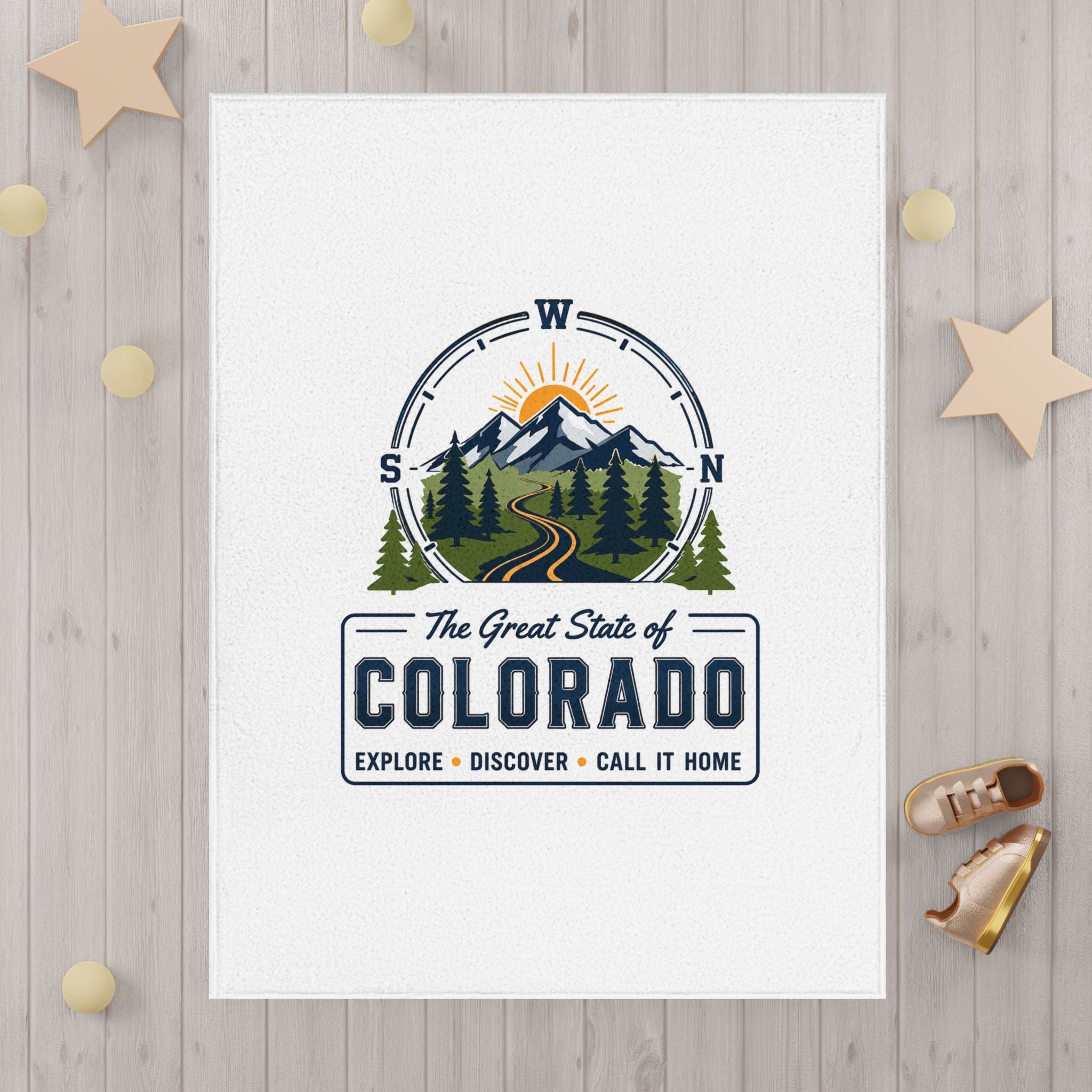 Toddler Blanket — Colorado State Logo Cozy Blanket for Kids | "The Great State of Colorado"