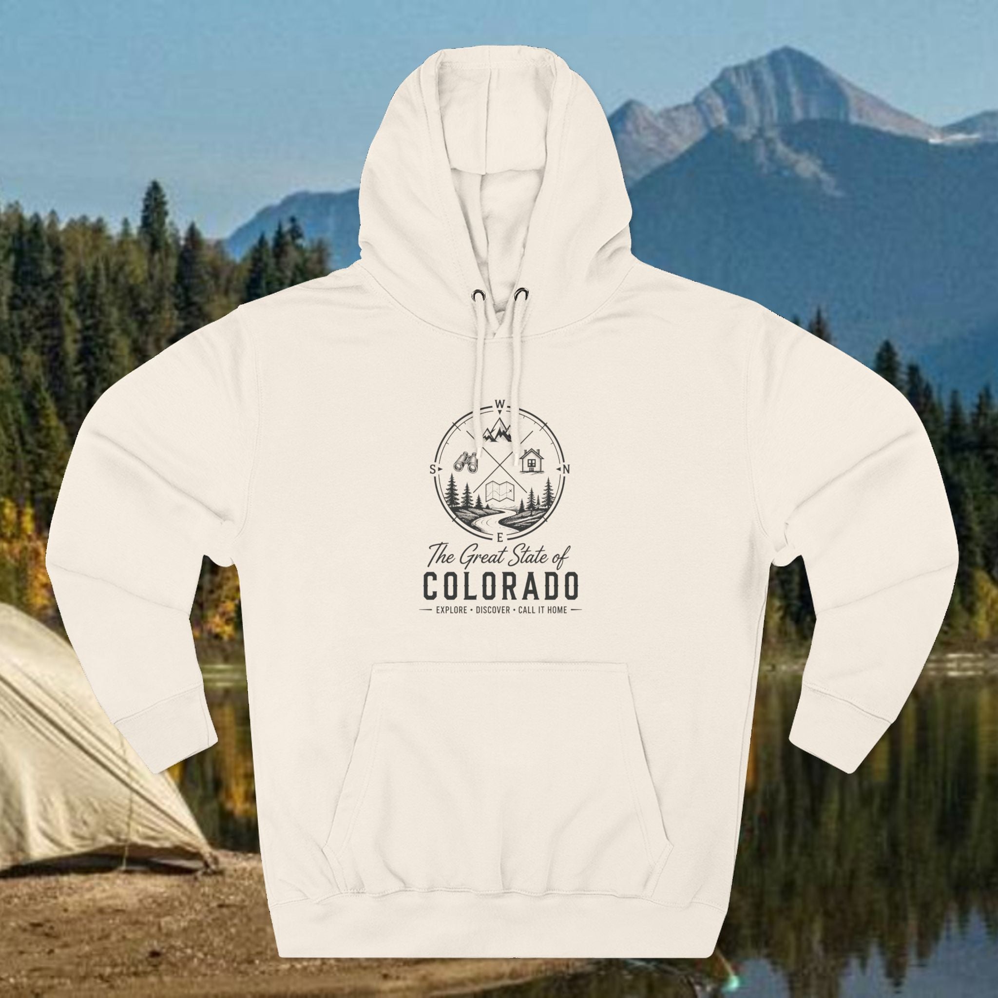 Heritage Colorado Mountain Graphic Hoodie — The Great State of Colorado Scenic Pullover