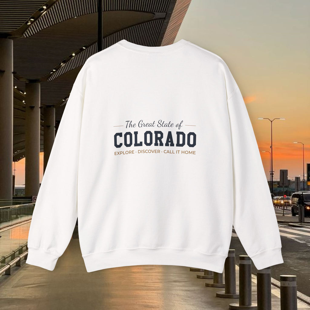 Modern F and B Colorado Crewneck Sweatshirt - The Great State of Colorado Mountain Logo