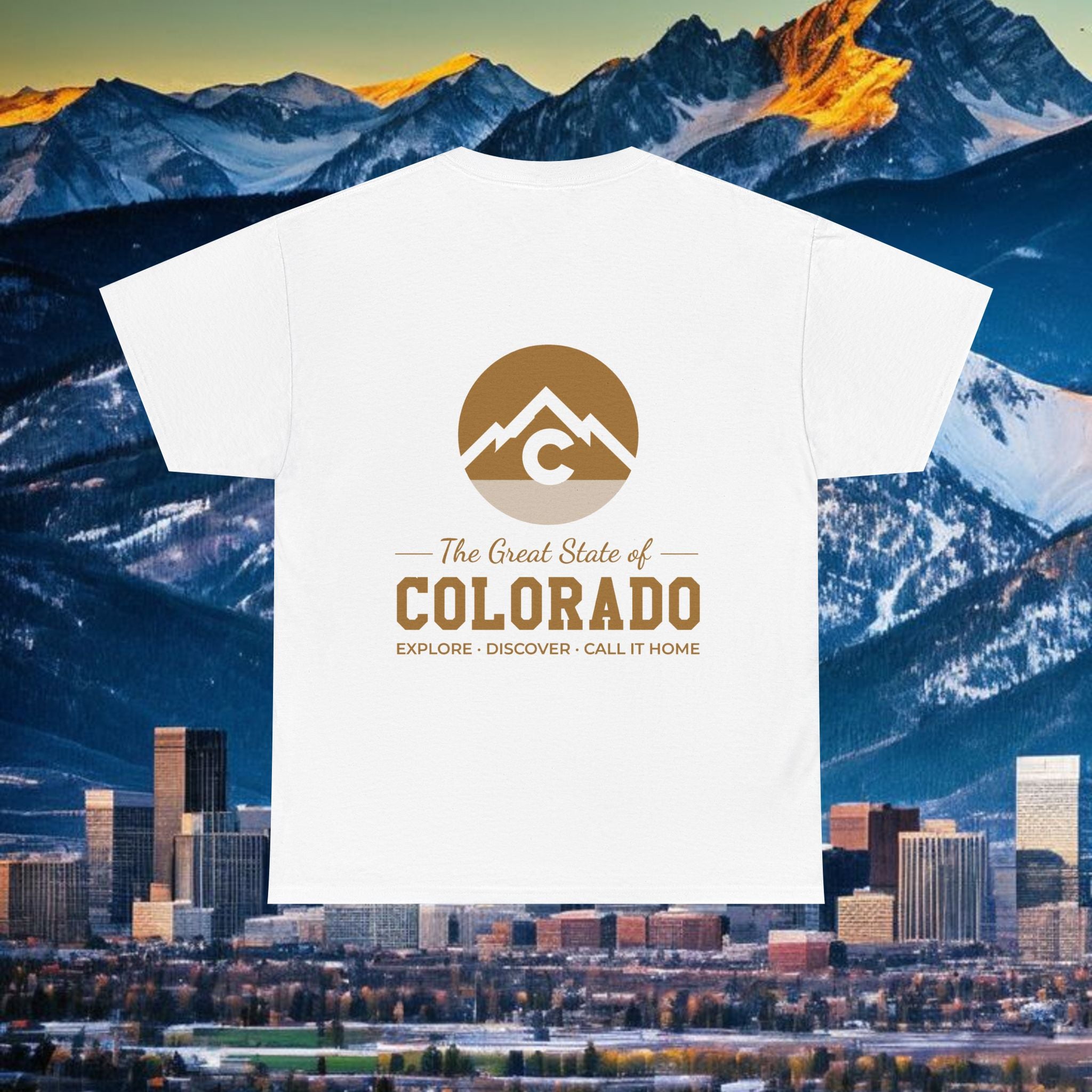 Modern - Gold Logo Front and Back Design- T-Shirt