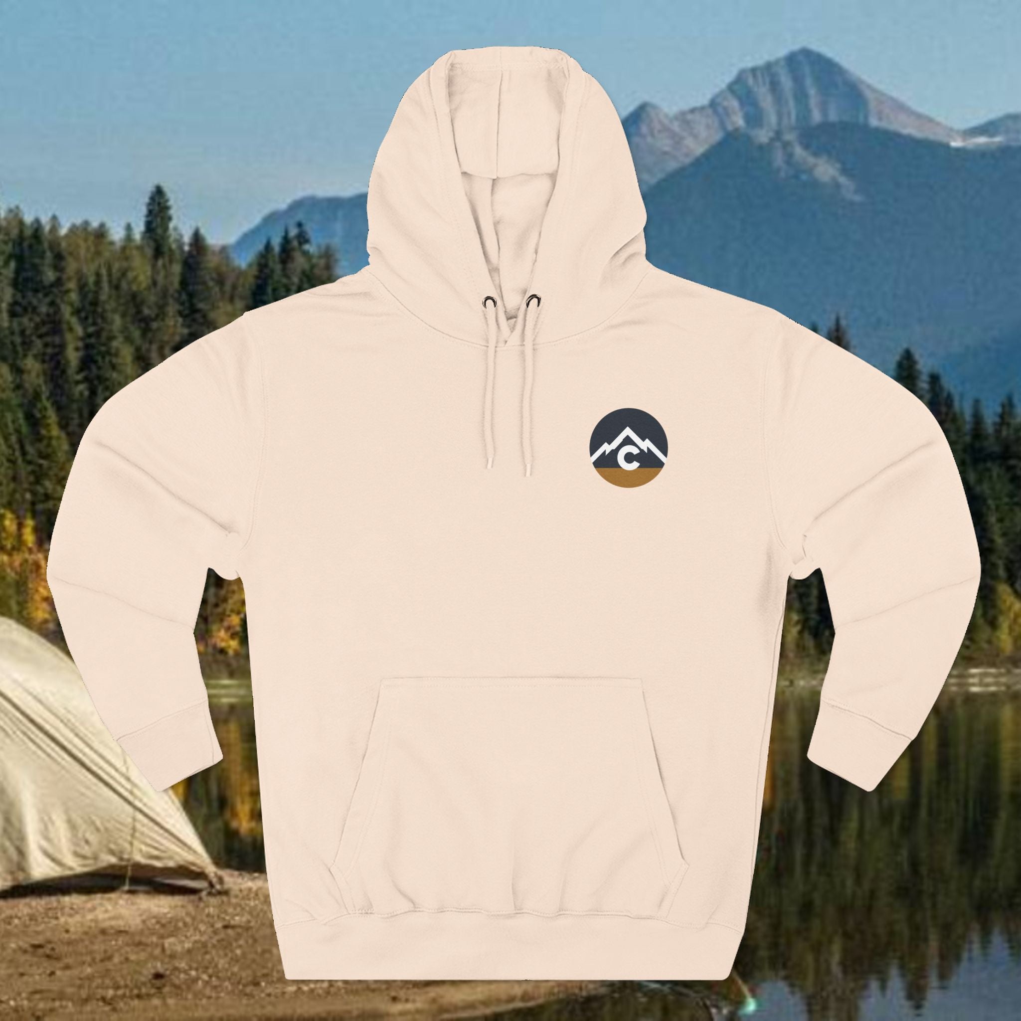 Modern Colorado Mountain Hoodie — "The Great State of Colorado" Fleece Pullover