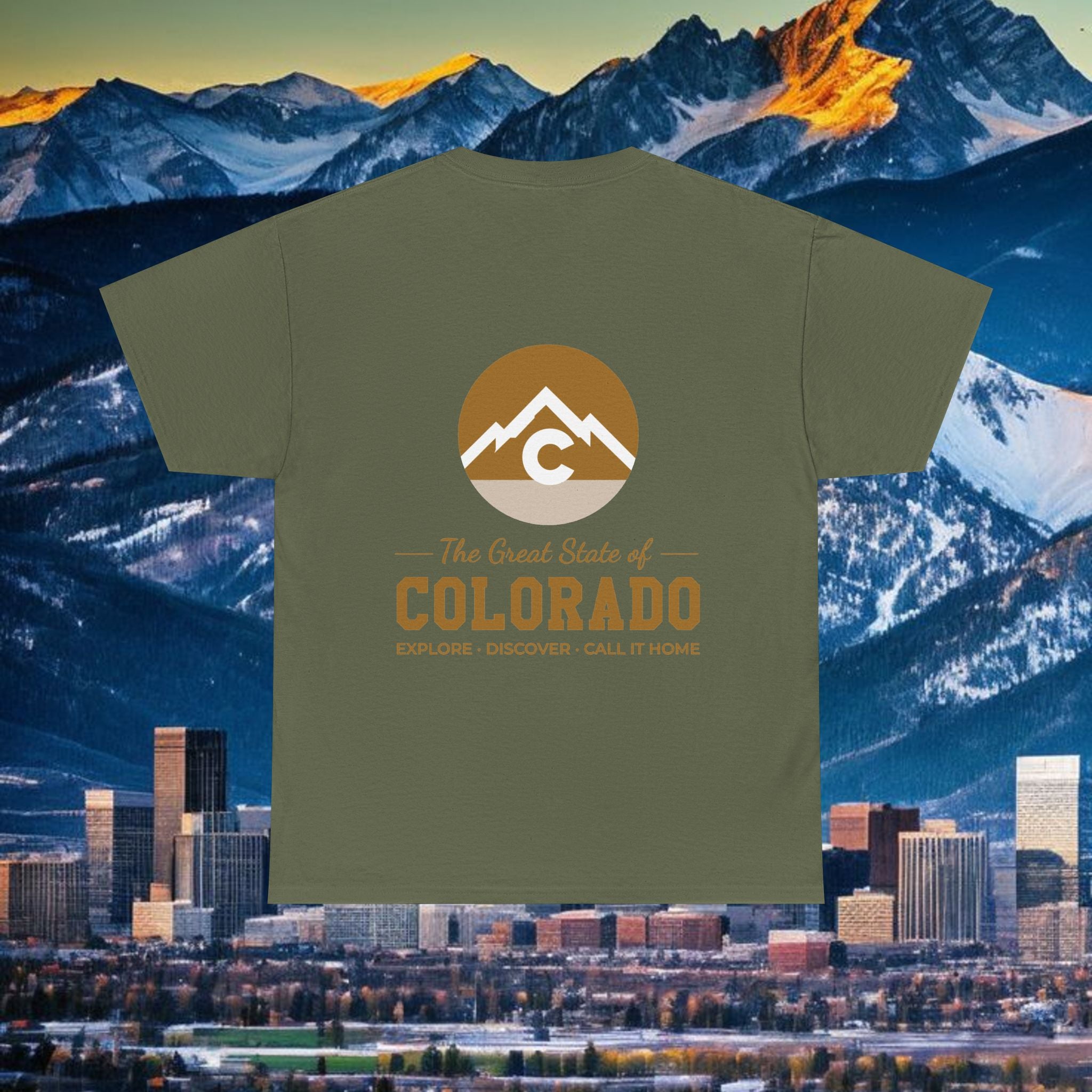 Modern - Gold Logo Front and Back Design- T-Shirt