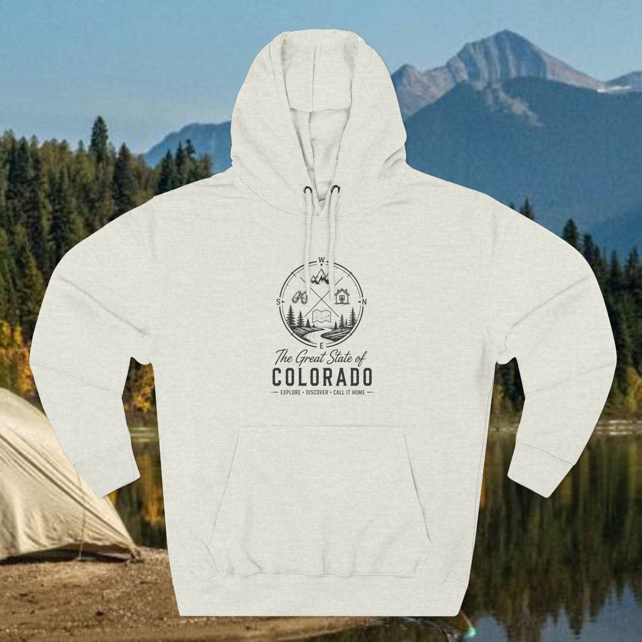Heritage Colorado Mountain Graphic Hoodie — The Great State of Colorado Scenic Pullover