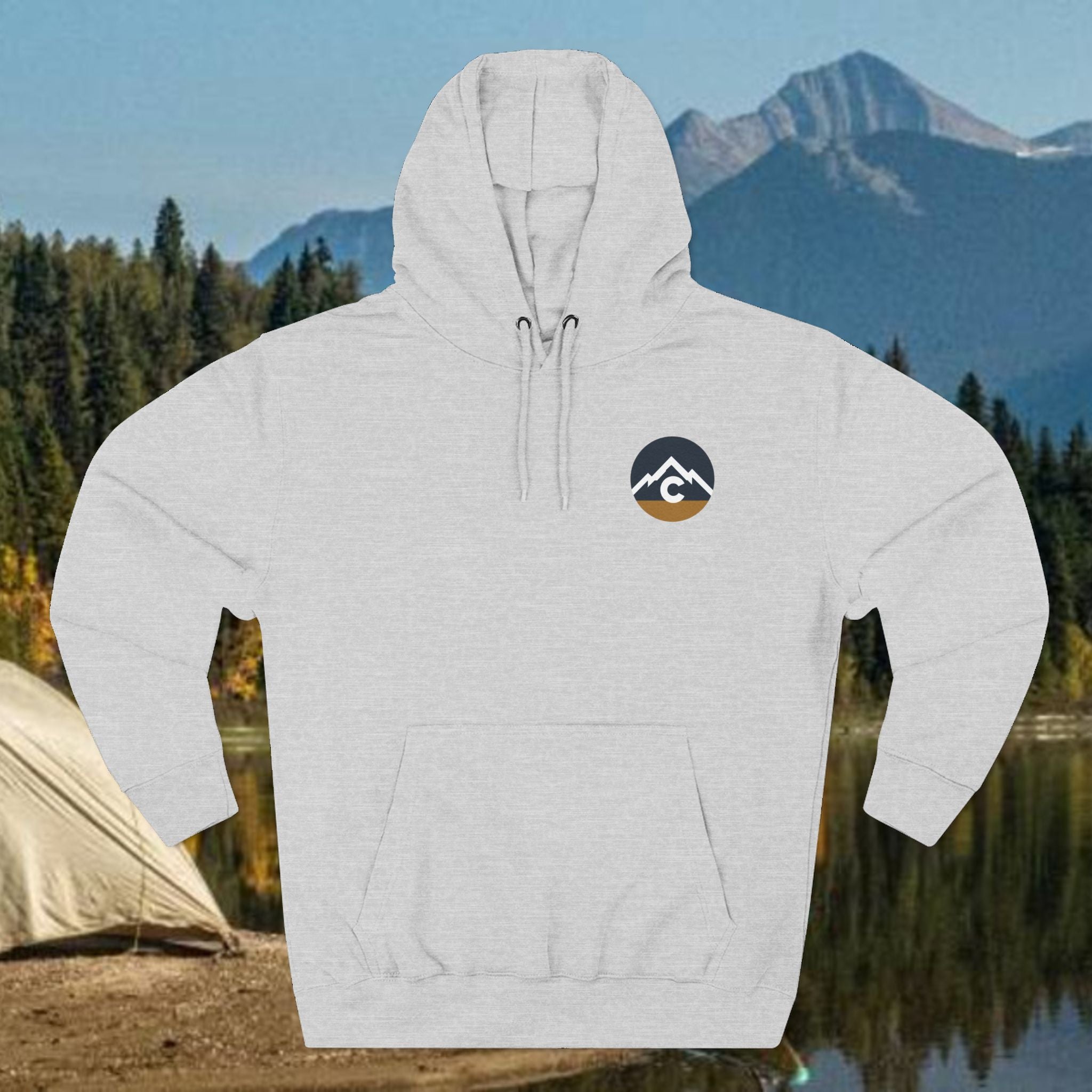 Modern Colorado Mountain Hoodie — "The Great State of Colorado" Fleece Pullover