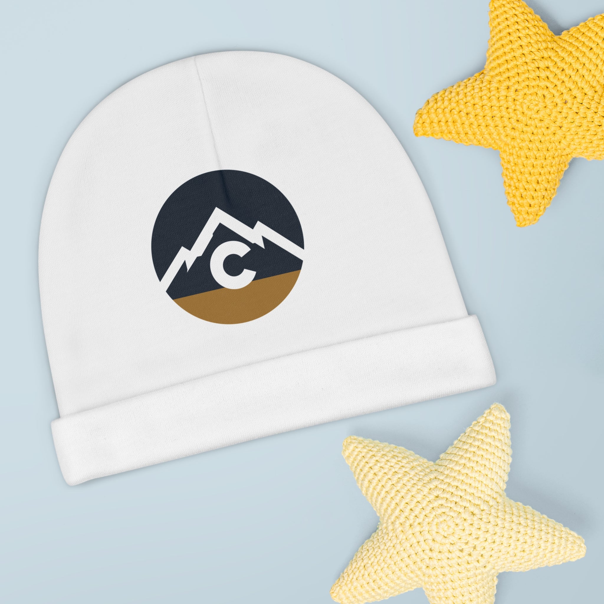 Colorado Baby Mountain Logo Baby Beanie – Retro Brown Outdoor Infant Hat