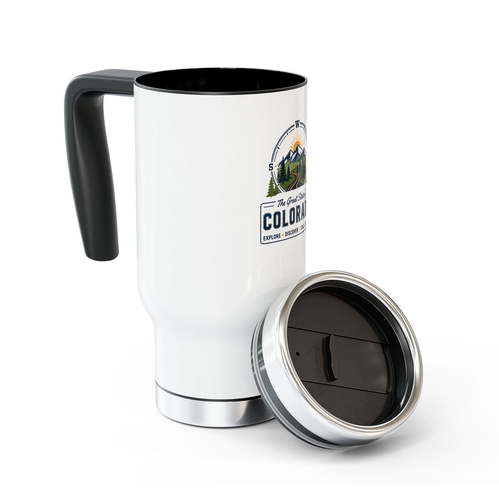 Compass Colorado Mountain Travel Mug — The Great State of Colorado 14oz Stainless Steel Tumbler