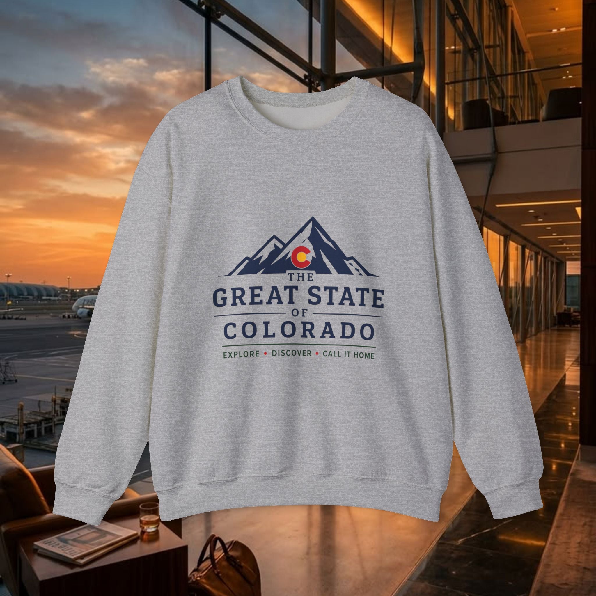 Classic Colorado Mountain Crewneck Sweatshirt – "The Great State of Colorado"