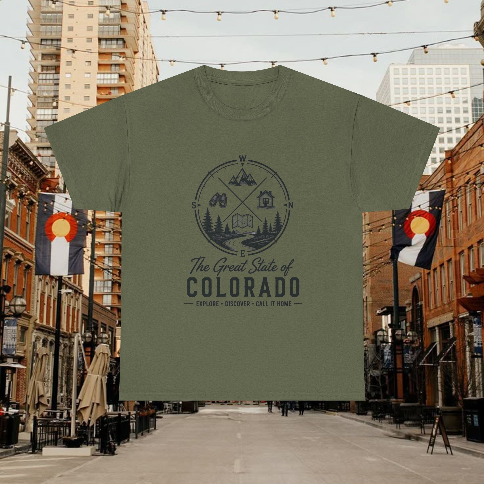 Heritage Front T-Shirt — The Great State of Colorado Explorer Tee