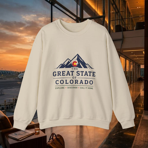 Classic Colorado Mountain Crewneck Sweatshirt – "The Great State of Colorado"