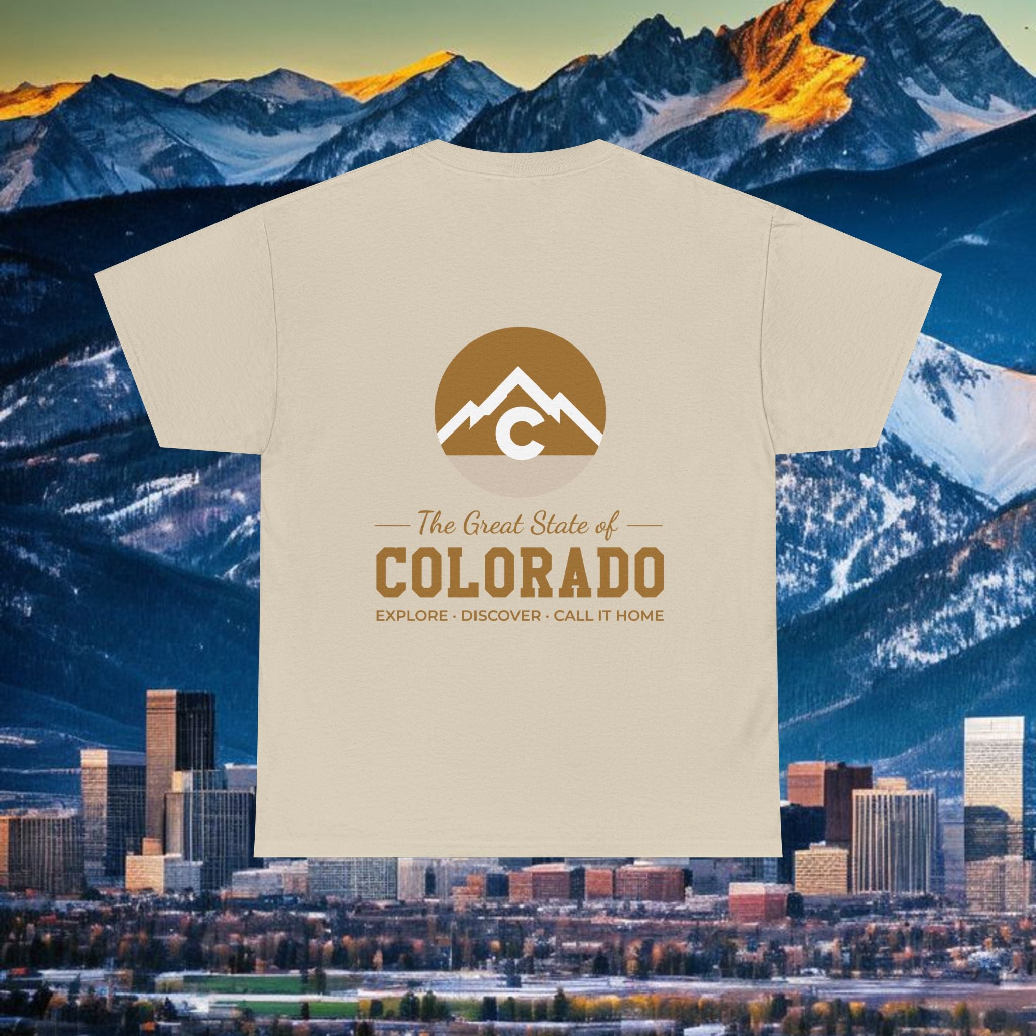Modern - Gold Logo Front and Back Design- T-Shirt
