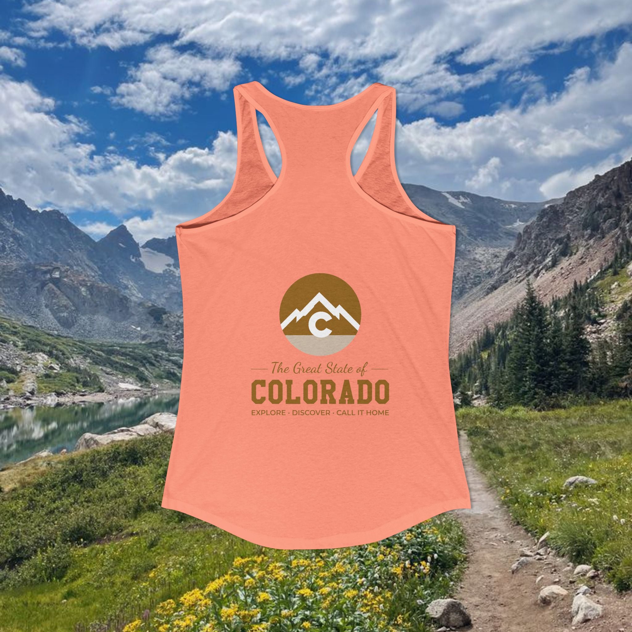 Modern F and B Gold Women's Ideal Racerback Tank