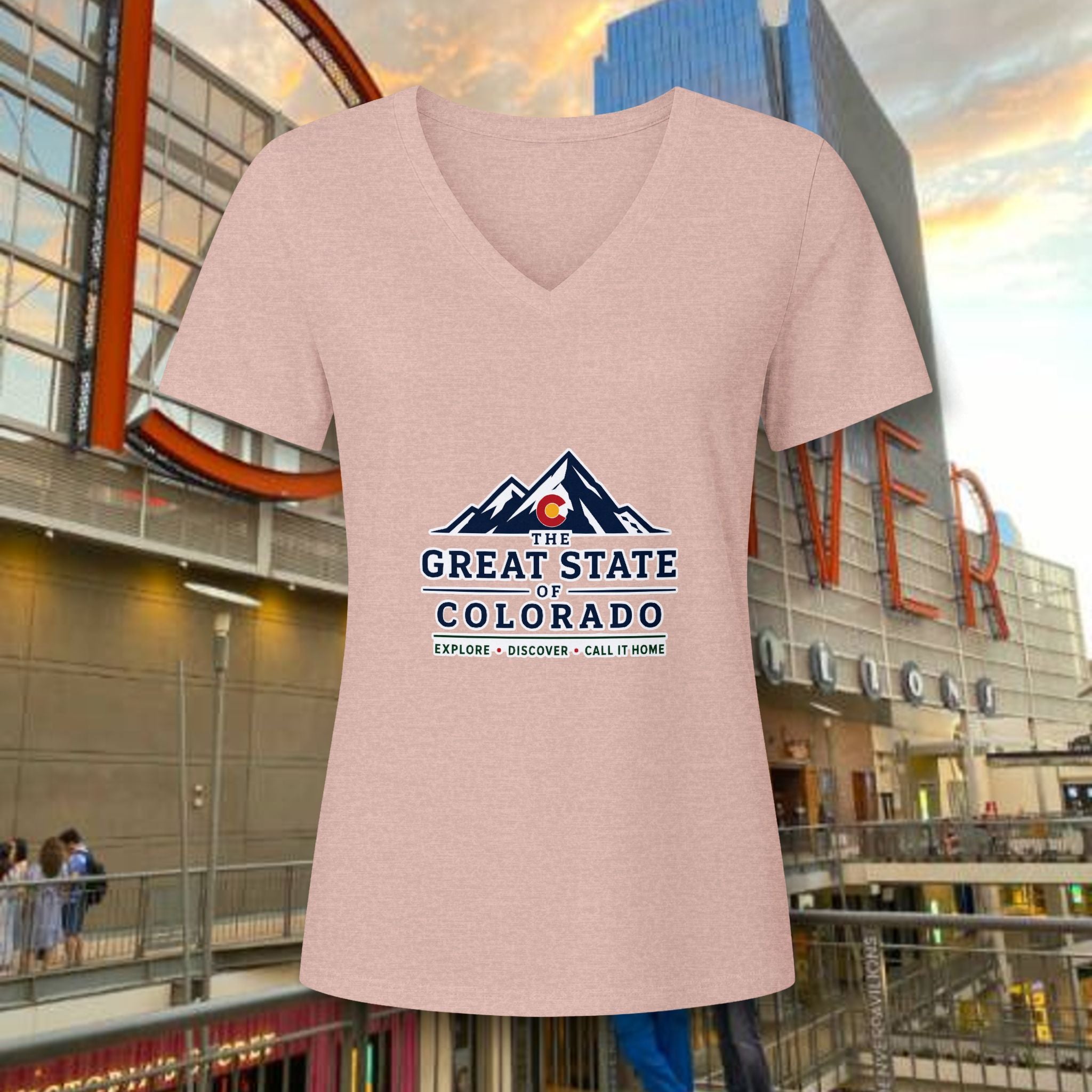 Classic Women's Relaxed Heather CVC V-Neck Tee