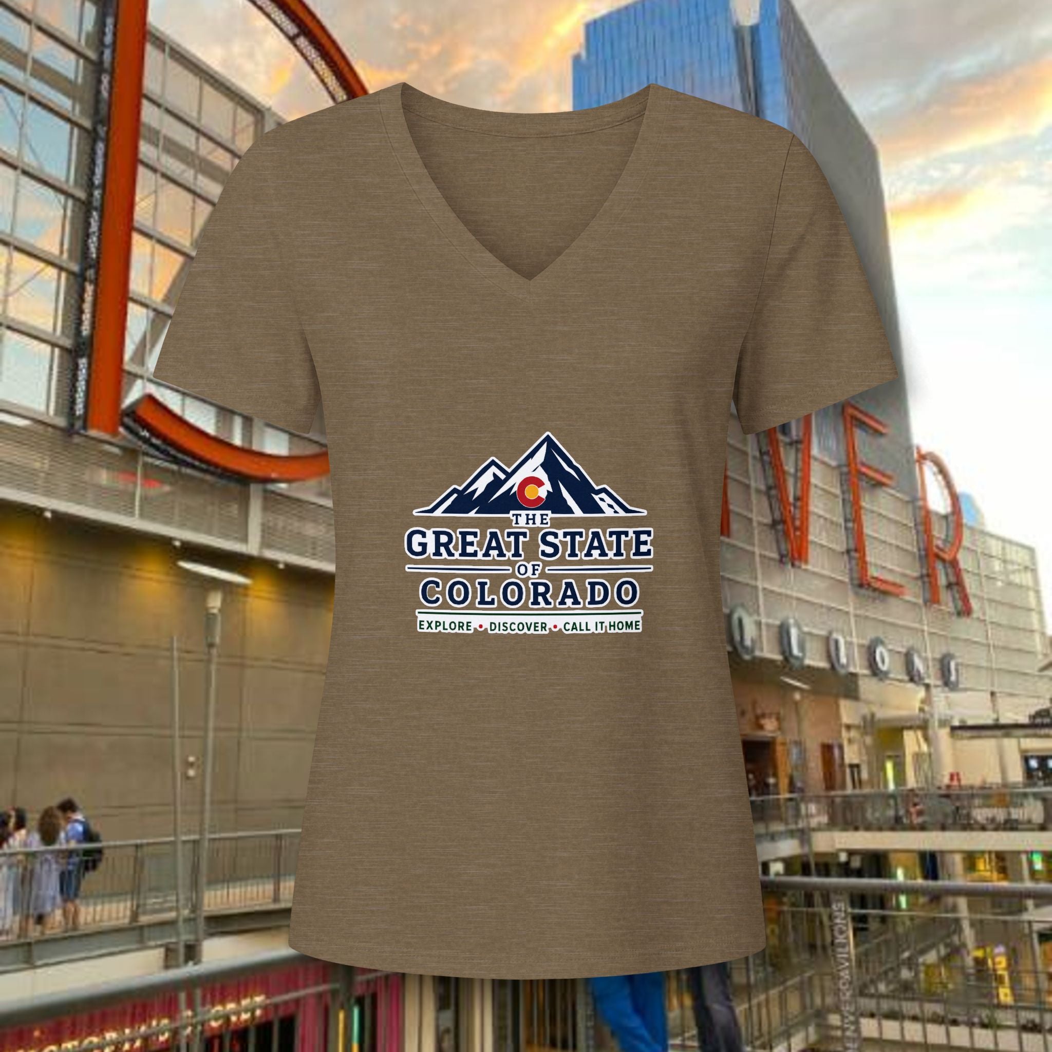Classic Women's Relaxed Heather CVC V-Neck Tee