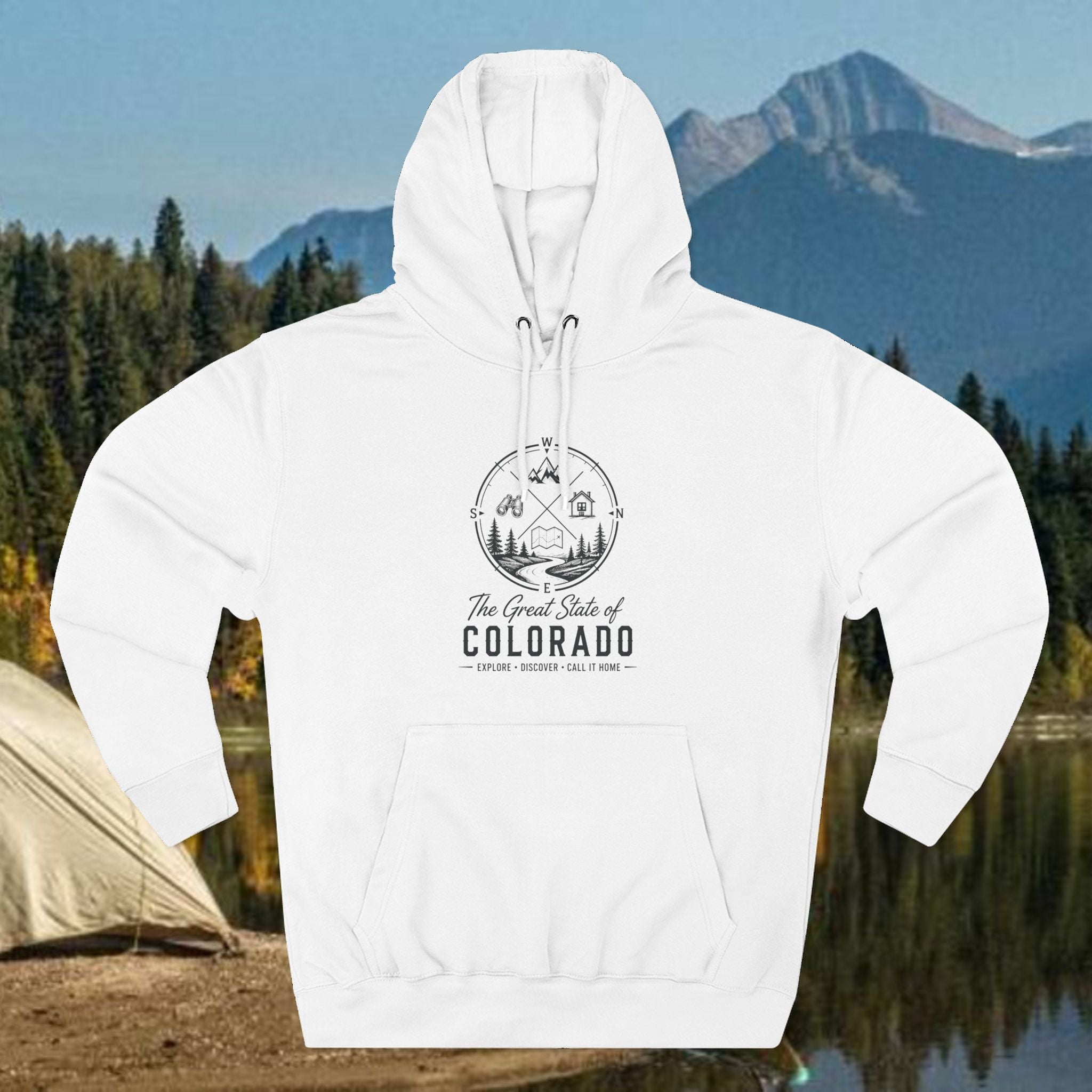Heritage Colorado Mountain Graphic Hoodie — The Great State of Colorado Scenic Pullover
