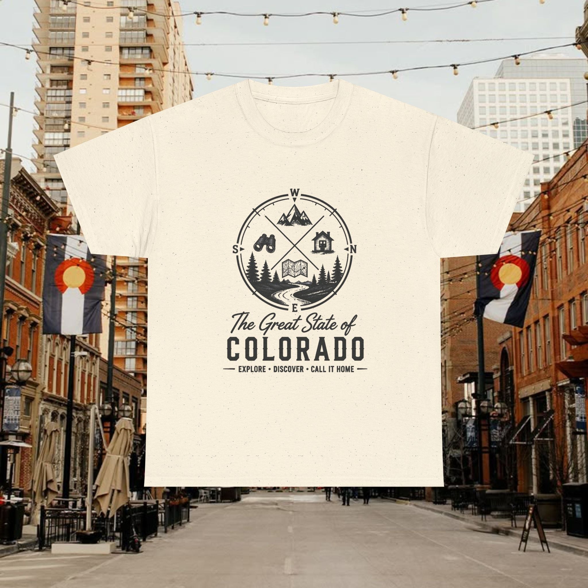 Heritage Front T-Shirt — The Great State of Colorado Explorer Tee