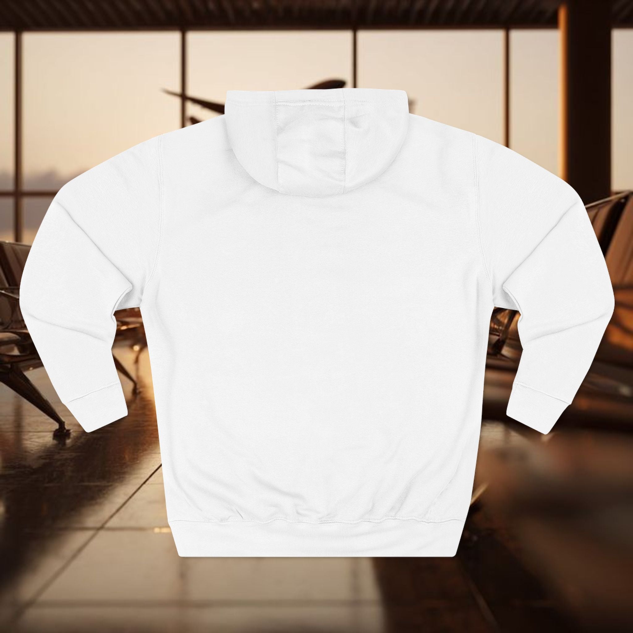 Mountain Circle Hoodie — Retro Sunrise Outdoor Logo