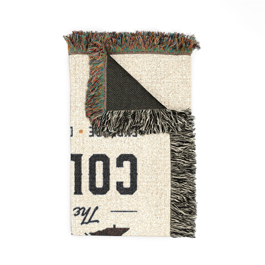 Compass Colorado Mountain Woven Blanket — Retro Compass Scenic Throw