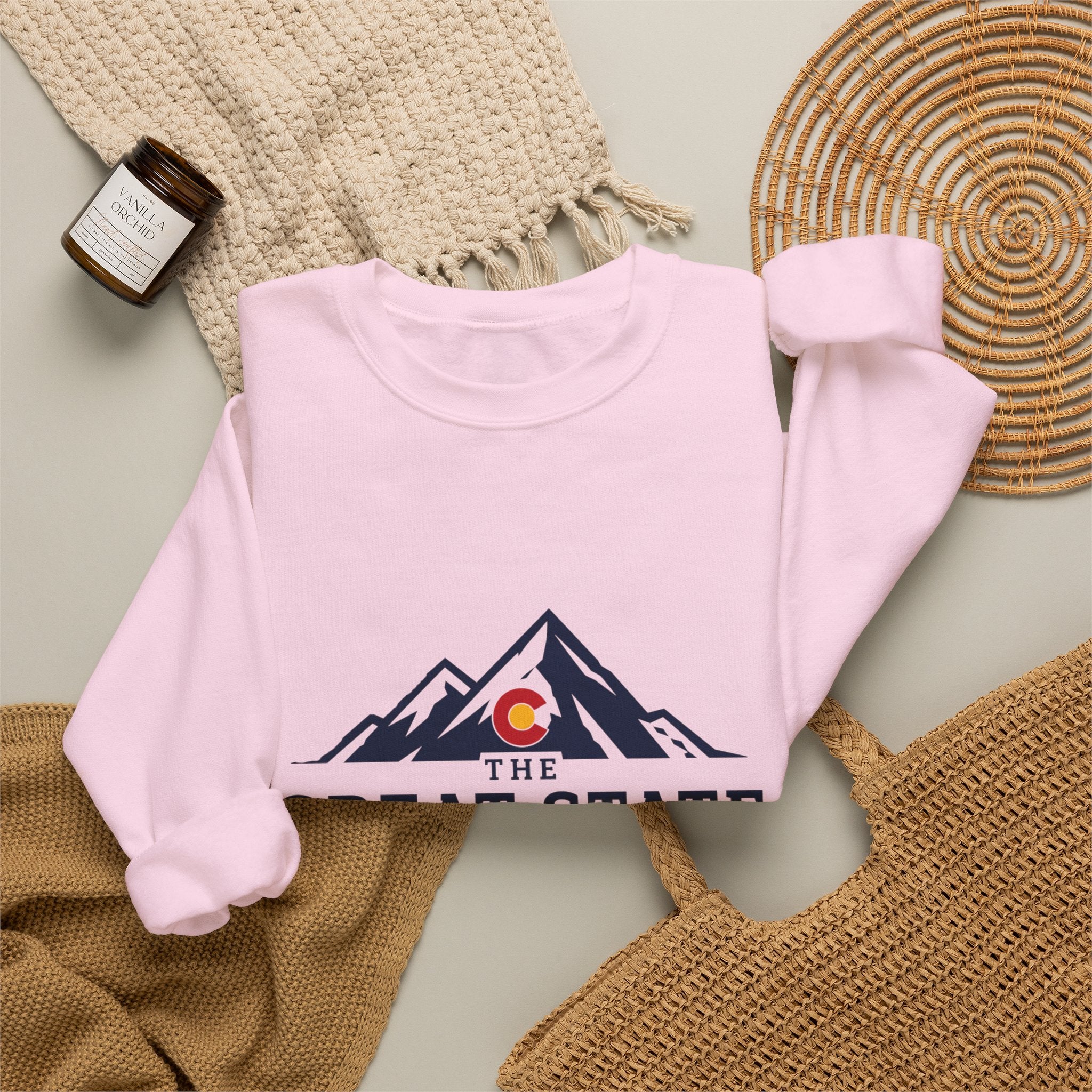 Classic Colorado Mountain Crewneck Sweatshirt – "The Great State of Colorado"