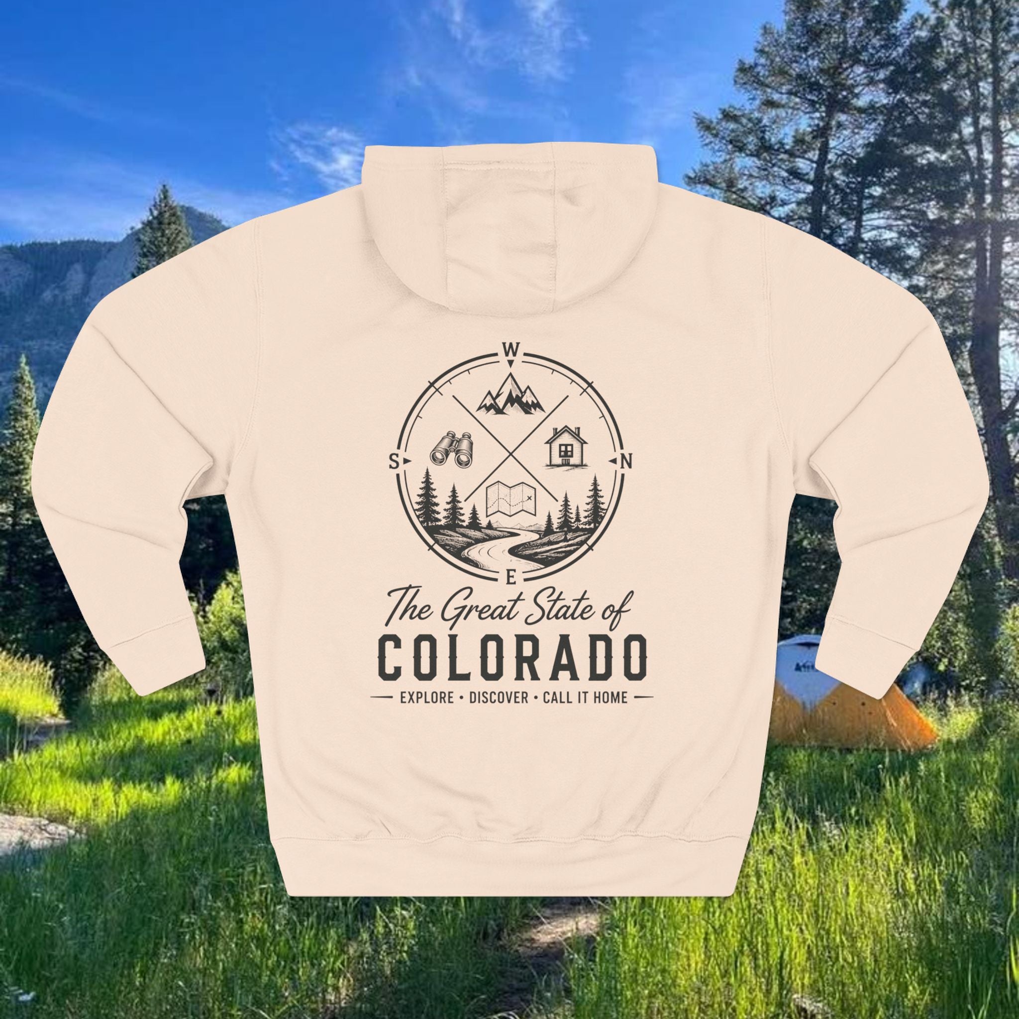 Heritage Colorado Adventure Hoodie — The Great State of Colorado Graphic