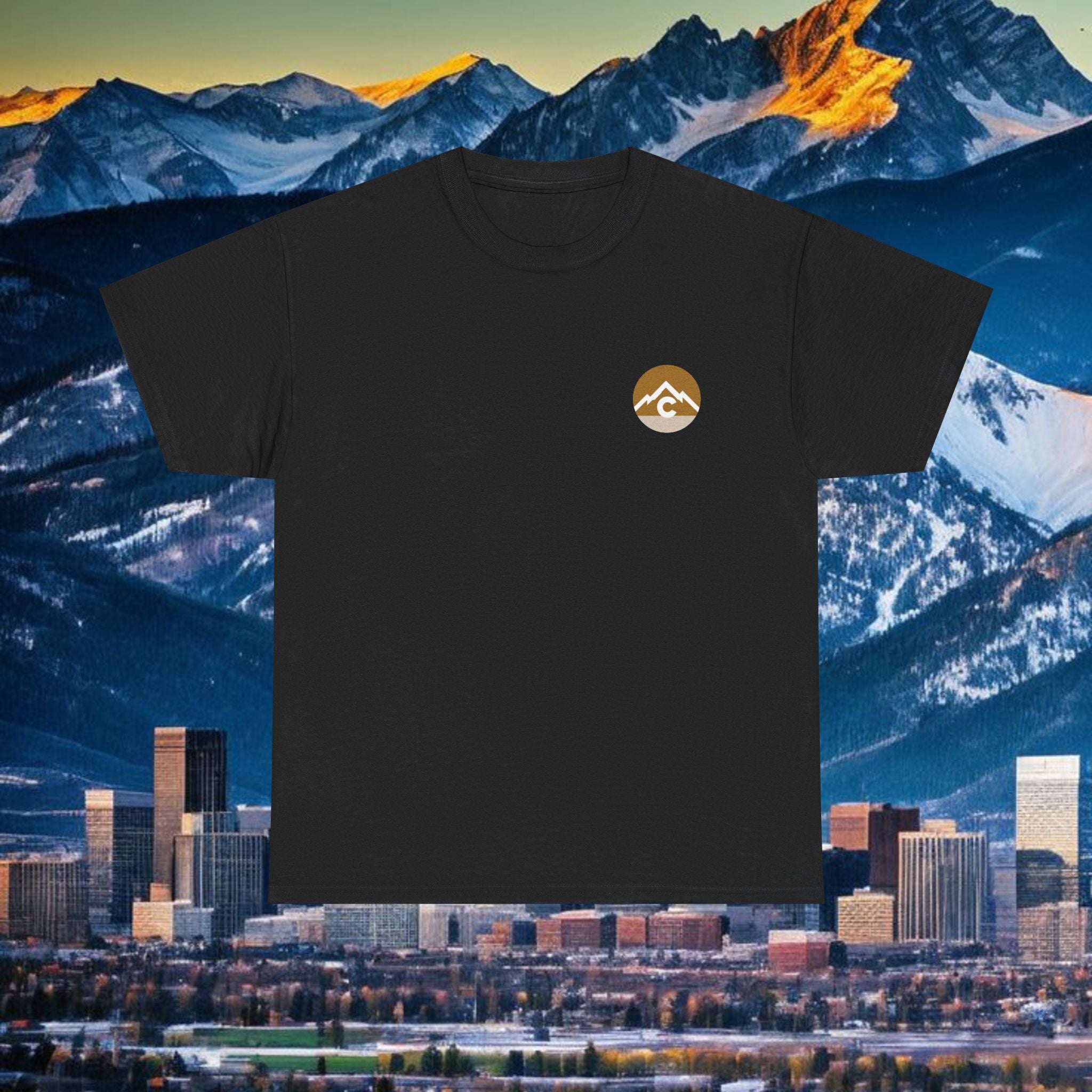 Modern - Gold Logo Front and Back Design- T-Shirt