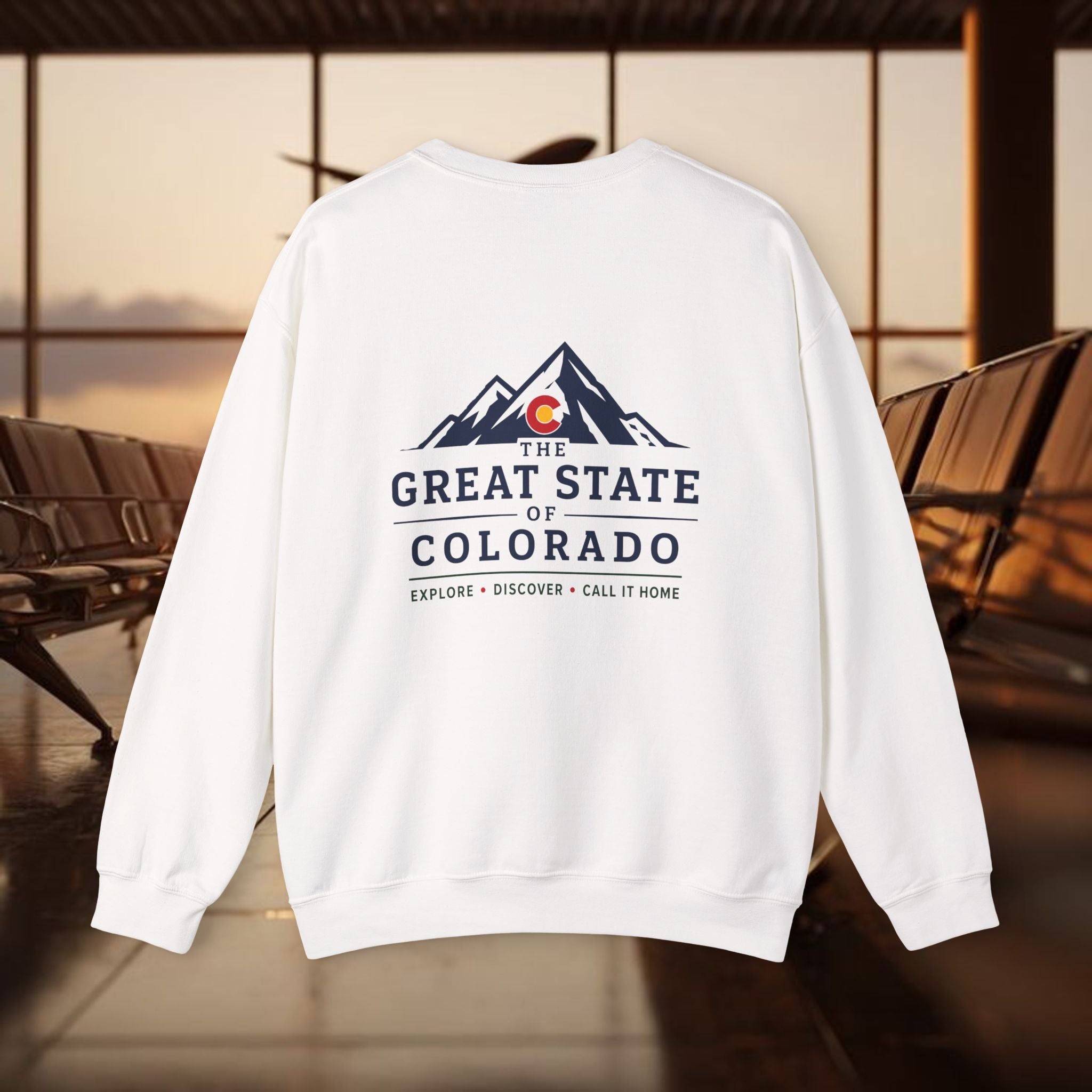 Classic Colorado Back Mountain Crewneck Sweatshirt – The Great State of Colorado Back Print