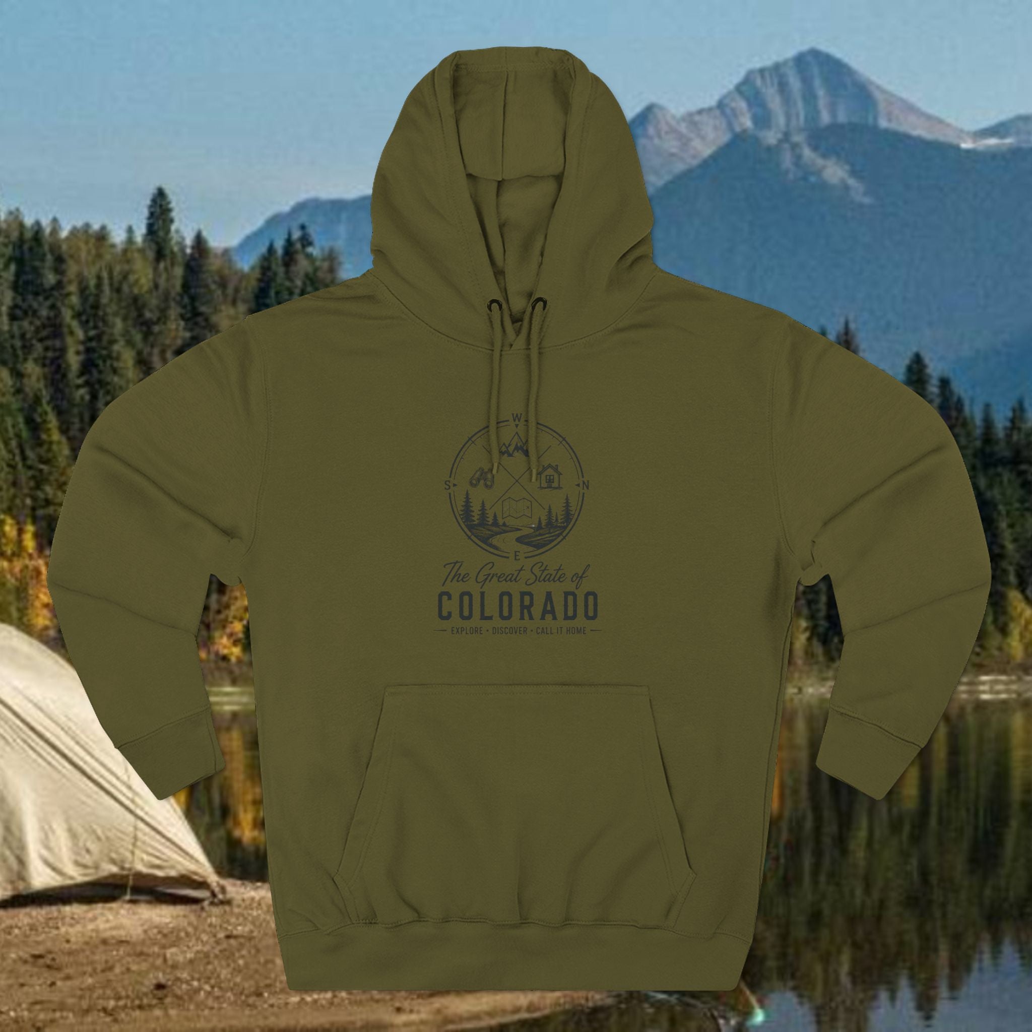 Heritage Colorado Mountain Graphic Hoodie — The Great State of Colorado Scenic Pullover