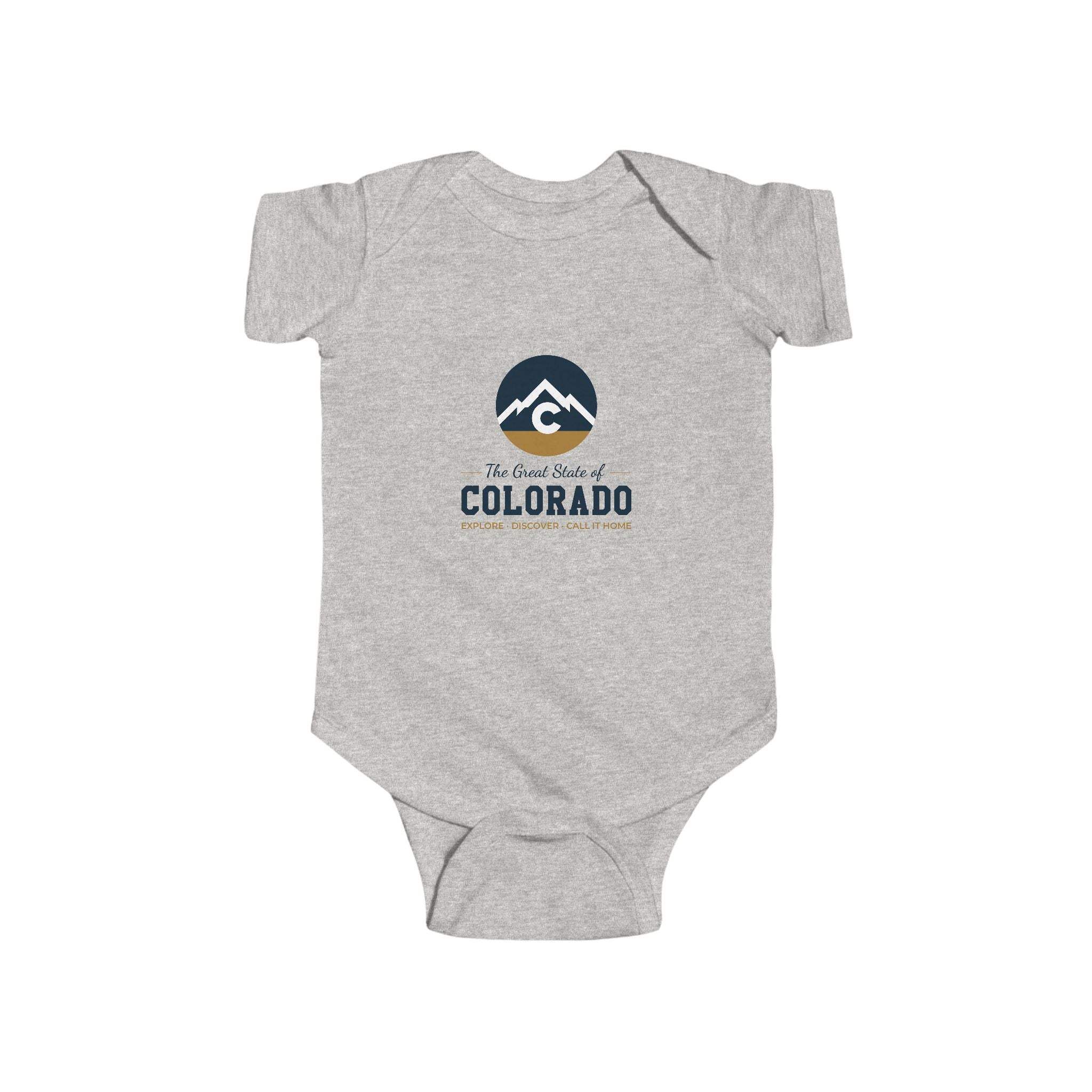 Colorado Mountain Baby Bodysuit – 'The Rocky State of Colorado' Infant Onesie