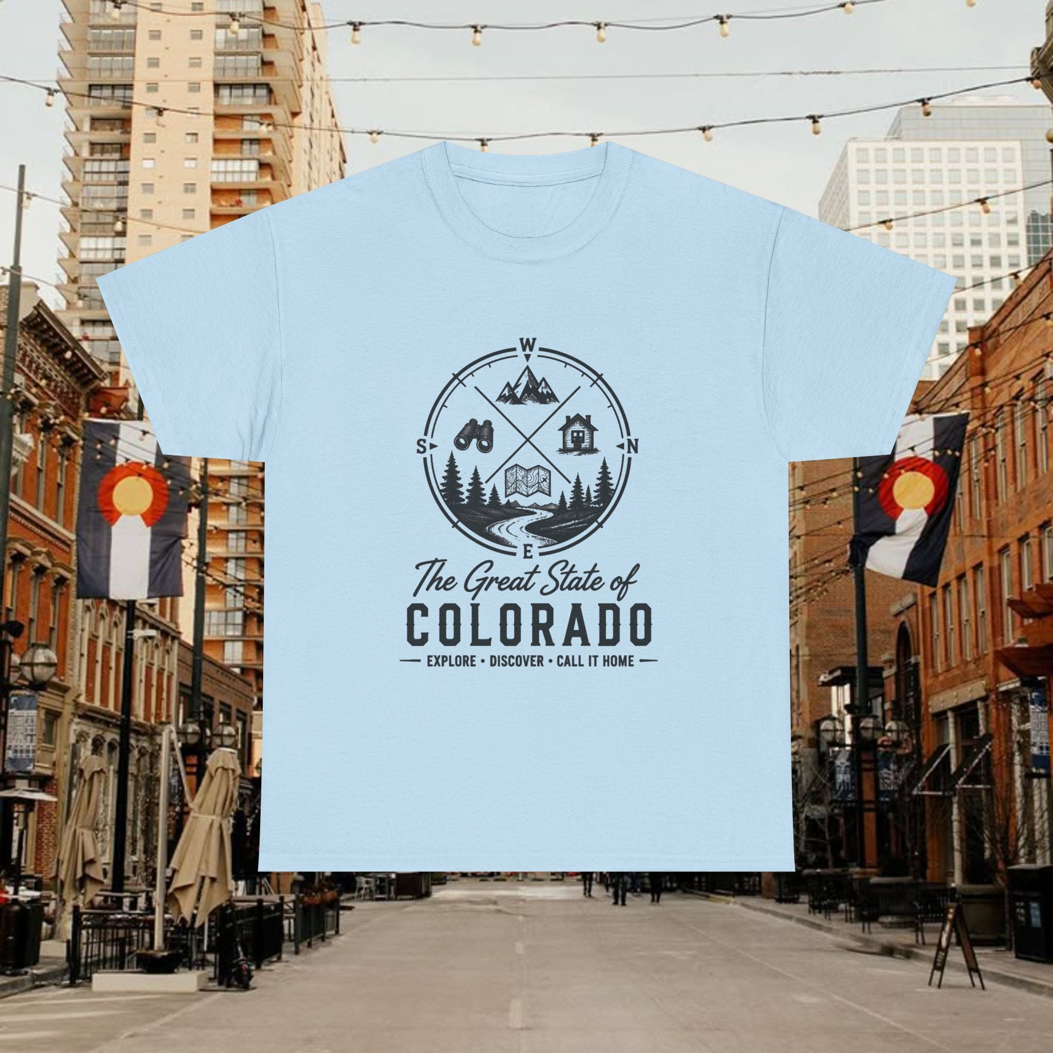 Heritage Front T-Shirt — The Great State of Colorado Explorer Tee